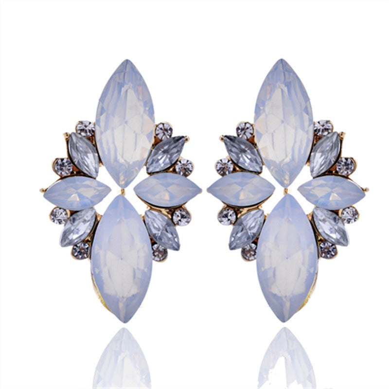 Pendientes De Cristal Con Piedra De Ópalo