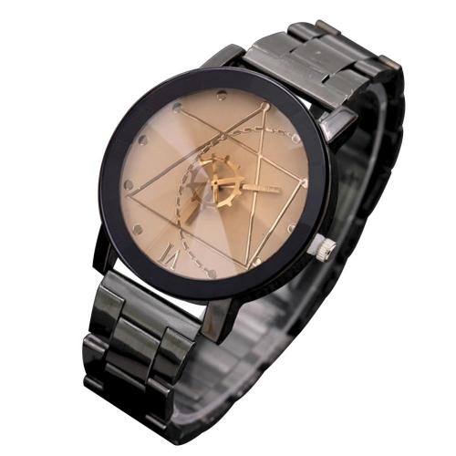 Reloj de pulsera con correa de aleación para hombre y Mujer