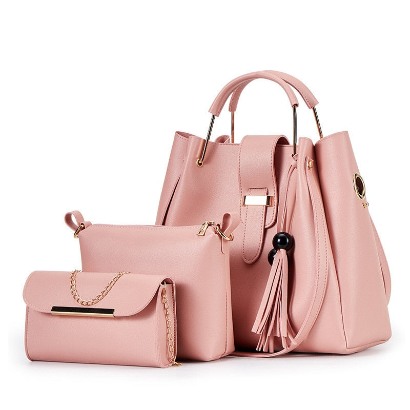 Conjunto de bolsos de piel para mujer