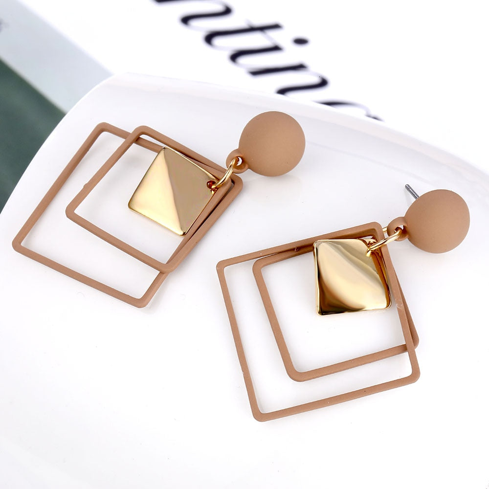 Pendientes De Gota Geométricos Llamativos De Moda 4