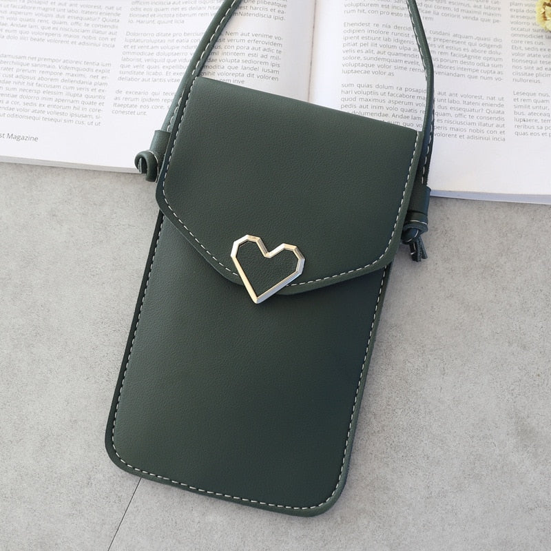 Cartera transparente, con pantalla táctil, Retro, para teléfono móvil, de diseñador