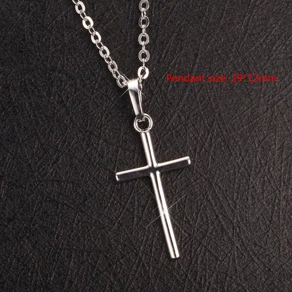 Collar Con Colgante Largo De Cruz