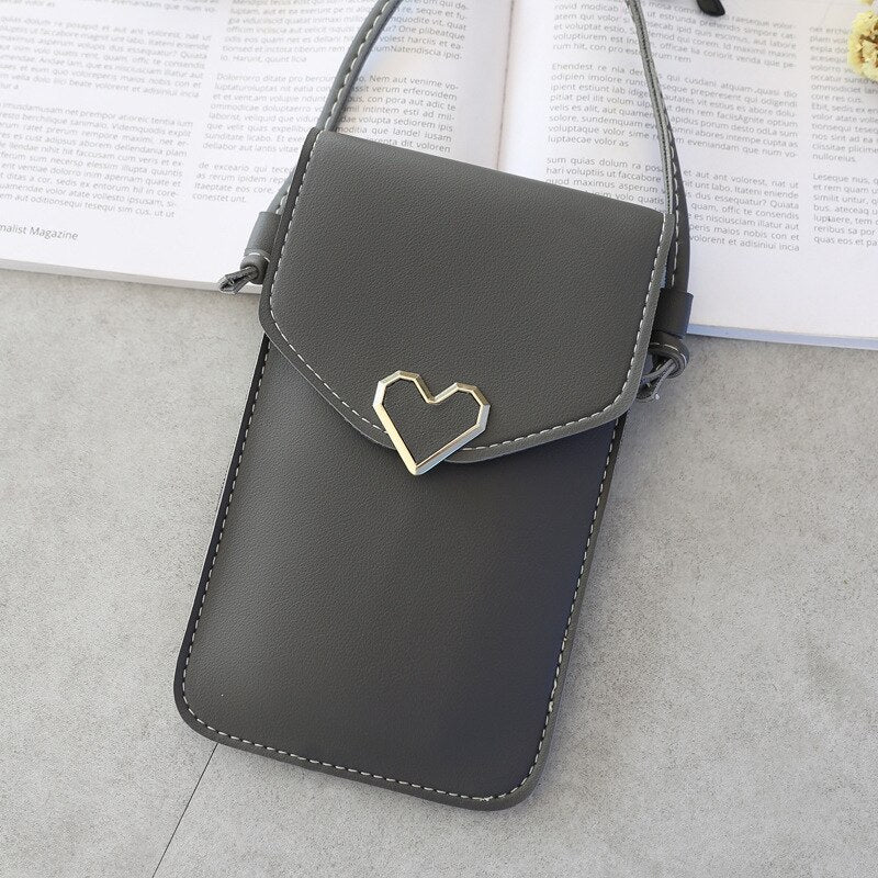 Cartera transparente, con pantalla táctil, Retro, para teléfono móvil, de diseñador