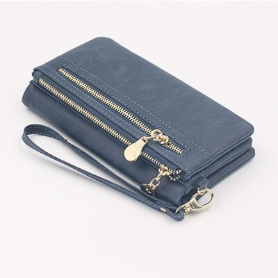 Cartera larga esmerilada Vintage para mujer