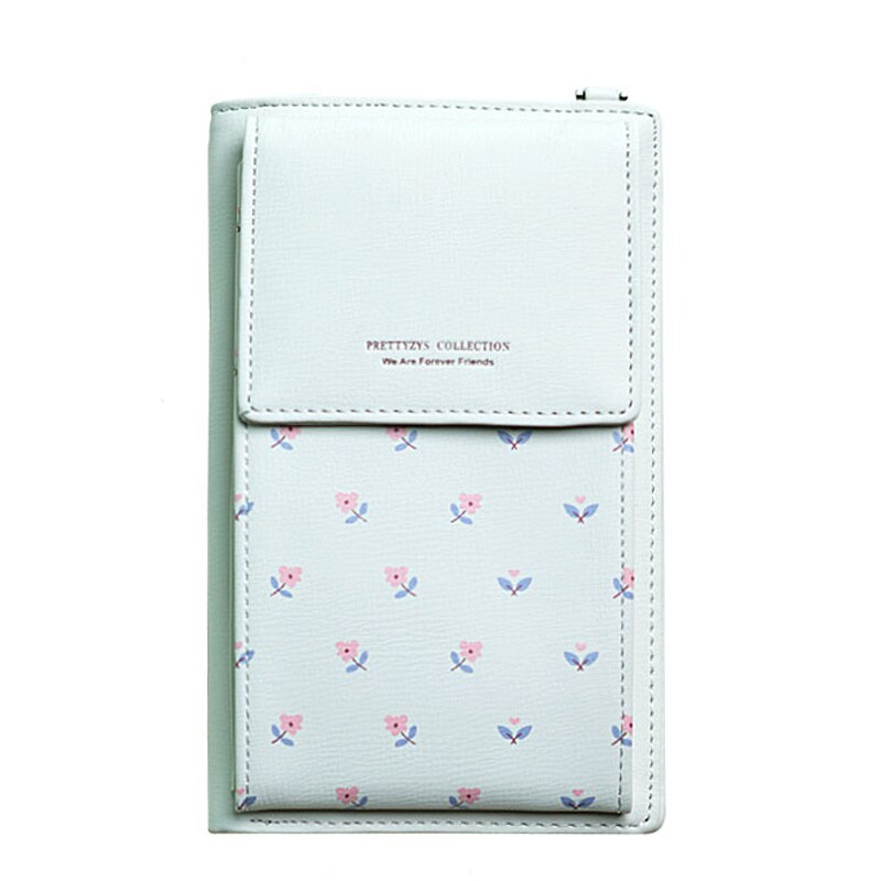 Cartera multifuncional de flores para teléfono móvil