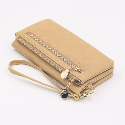 Cartera larga esmerilada Vintage para mujer