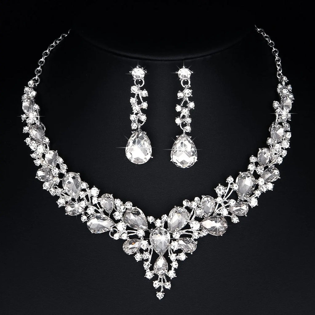 Conjunto de joyas delicadas de cristal austriaco