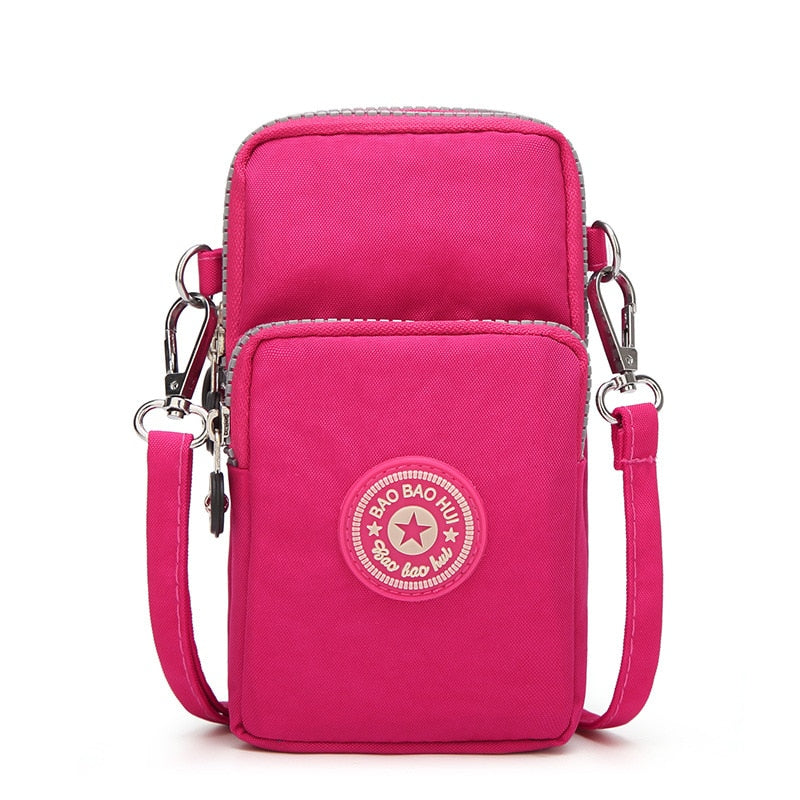 Cartera de hombro pequeño de nailon para mujer