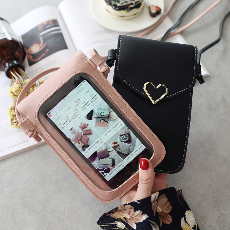 Cartera transparente, con pantalla táctil, Retro, para teléfono móvil, de diseñador 1