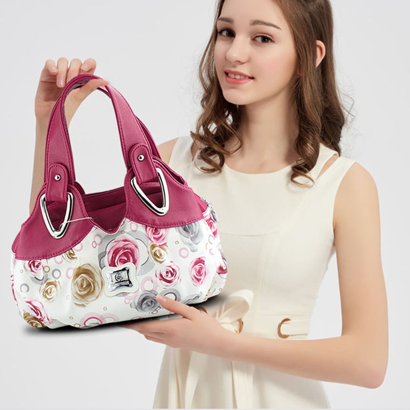 Bolso de hombro con estampado de flores para mujer 6