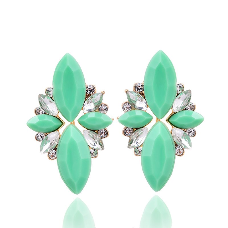 Pendientes De Cristal Con Piedra De Ópalo