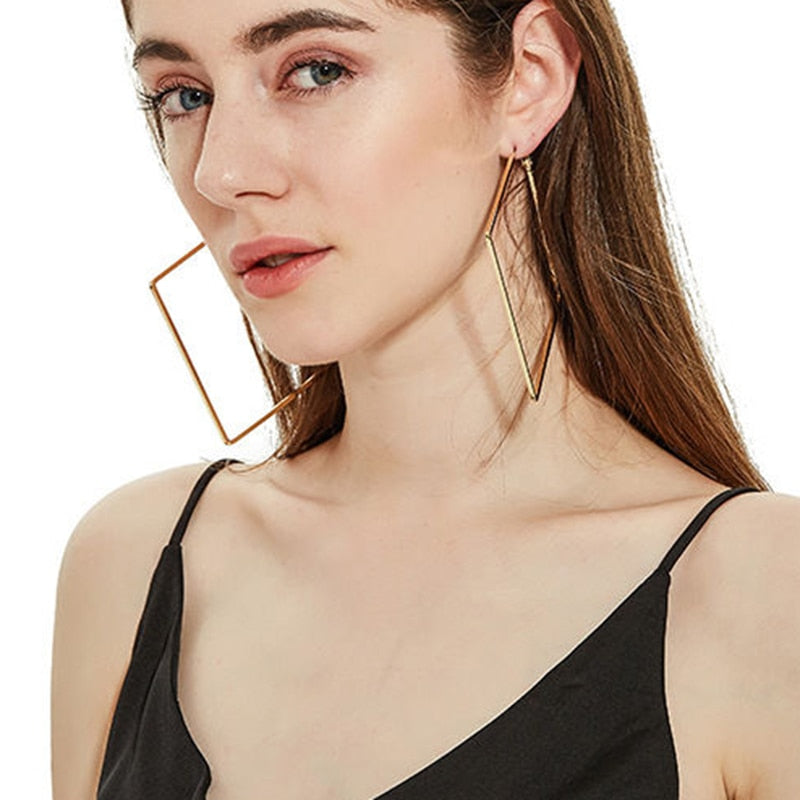 Aretes Cuadrados Grandes Exagerados De Baloncesto 3