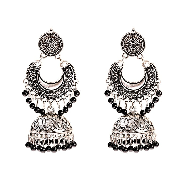 Pendientes Retro Con Campanas Turcas Aretes De Borla Indio, Jhumka