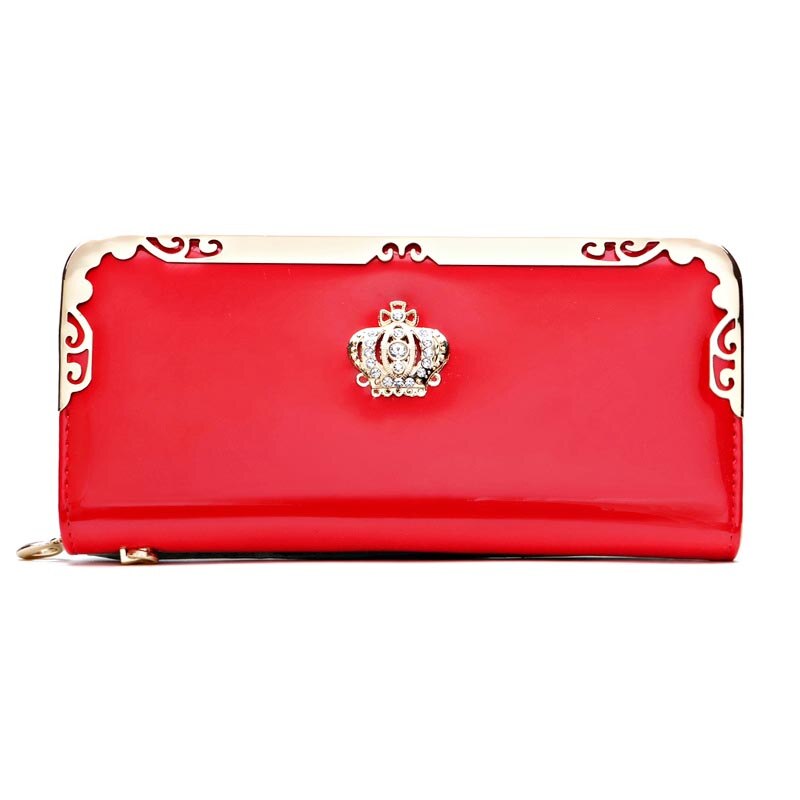 Cartera de mujer con cremallera larga, monedero para chicas, Luxary, grande, tarjetero