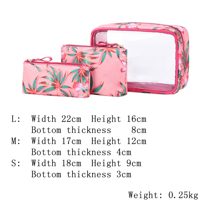 bolsa transparente impermeable de gran capacidad, organizador de cosméticos y belleza 6