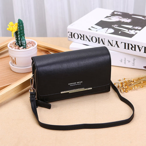 Cartera de piel sintética bandolera multifuncional de gran capacidad 2