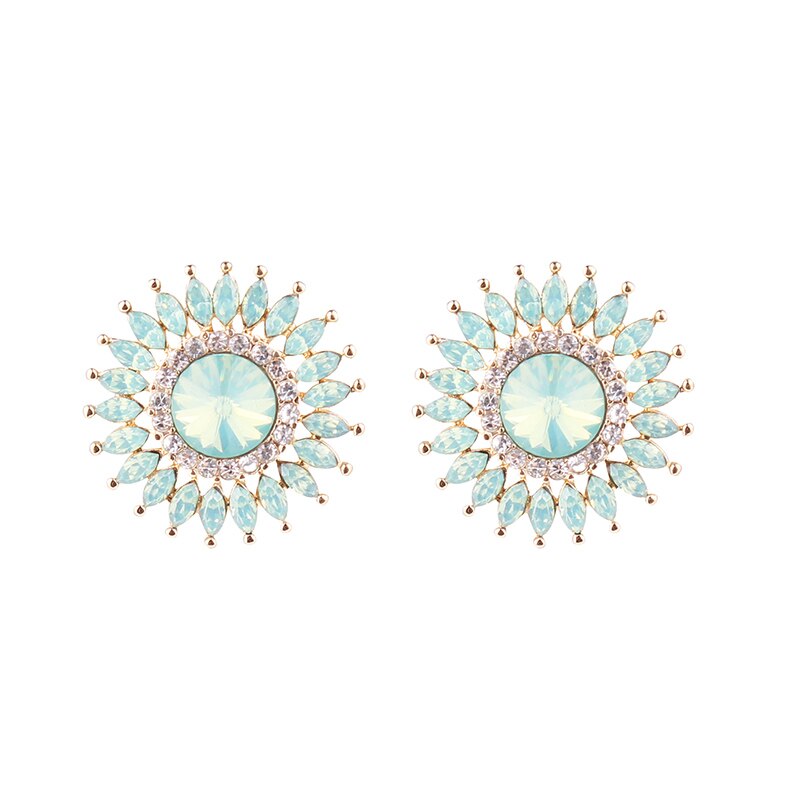 Pendientes Redondos De Metal Con Forma De Flor