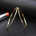 Pendientes De Aro Con Diamantes De Imitación Aretes Circulares