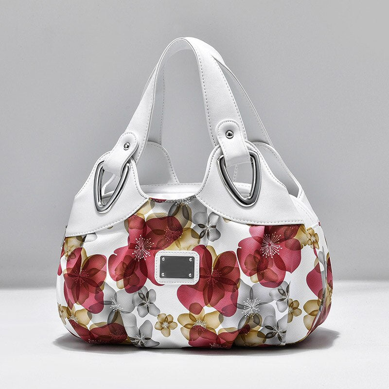 Bolso de hombro con estampado de flores para mujer