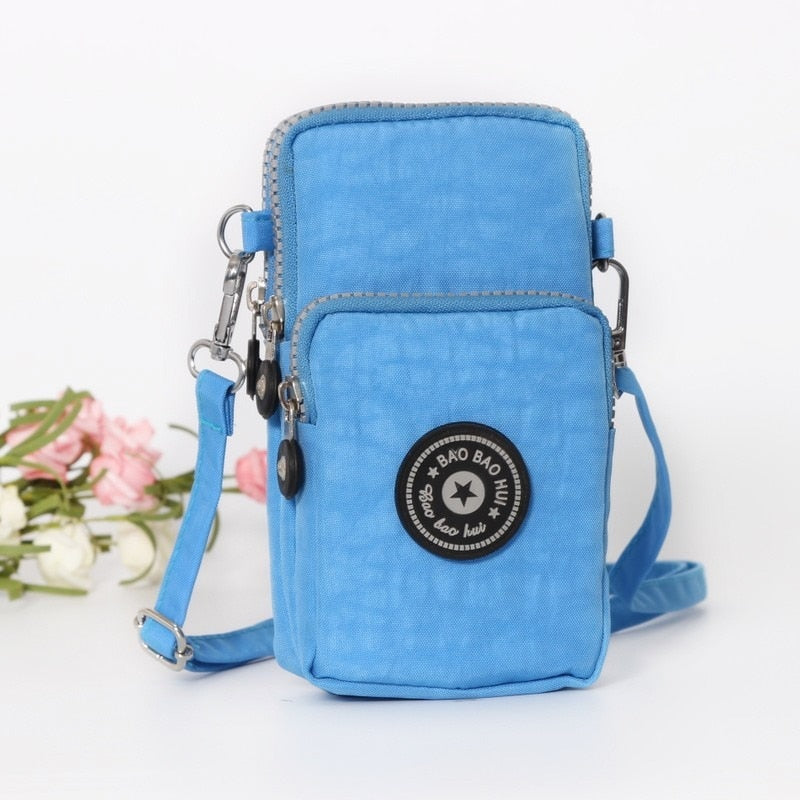 Cartera de hombro pequeño de nailon para mujer