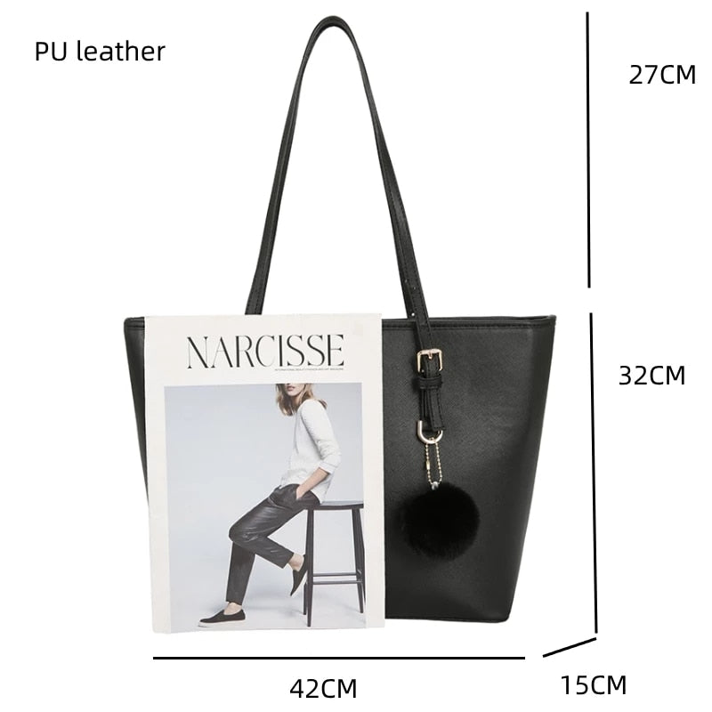 Bolso de mano informal de cuero para mujer, bolsa Vintage de lujo, bolso de hombro grande de diseñador a la moda, 2022 3