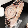 Nuevos relojes de pulsera para mujer, reloj de vestir a la moda, relojes de diamantes de cristal de acero inoxidable, reloj plateado para mujer