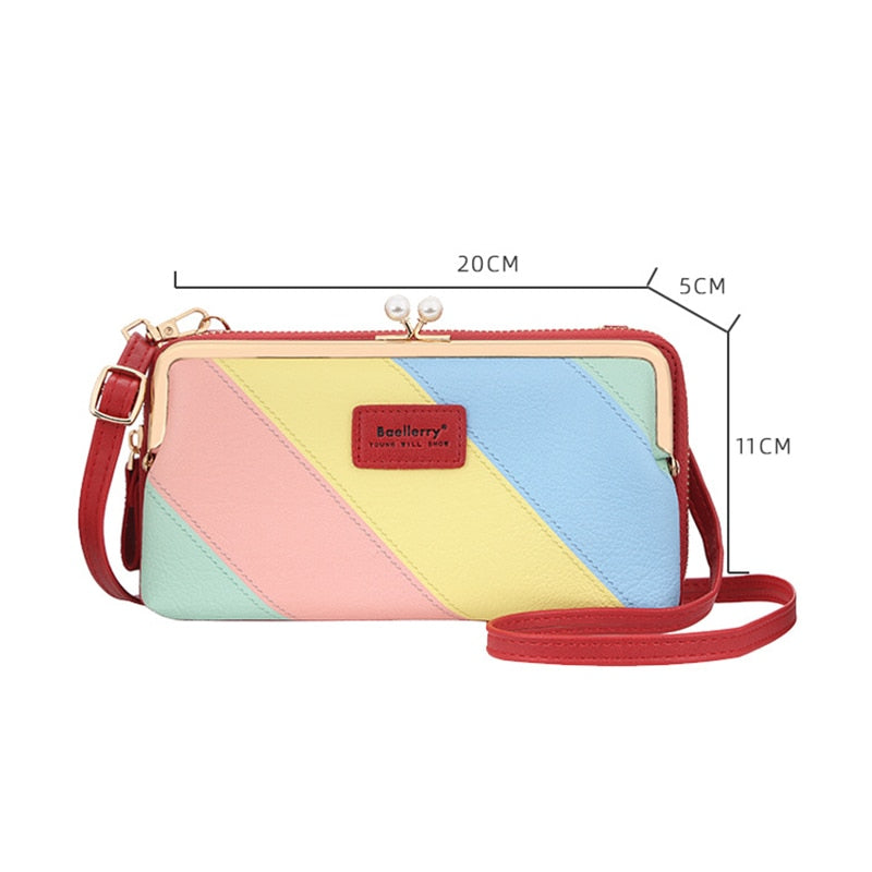 Cartera de cuero PU con correa ajustable 6