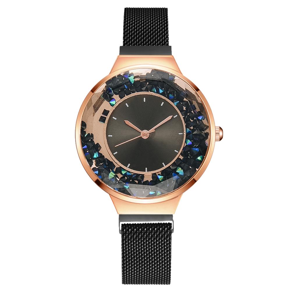 Relojes de moda para mujer, de lujo, con hebilla magnética de cuarzo