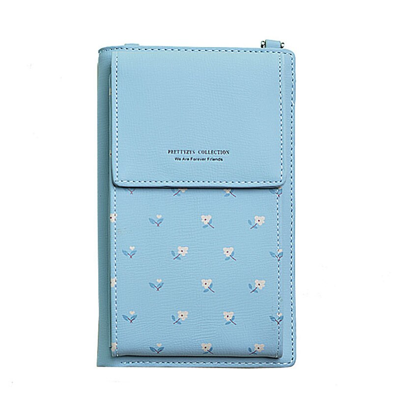 Cartera multifuncional de flores para teléfono móvil