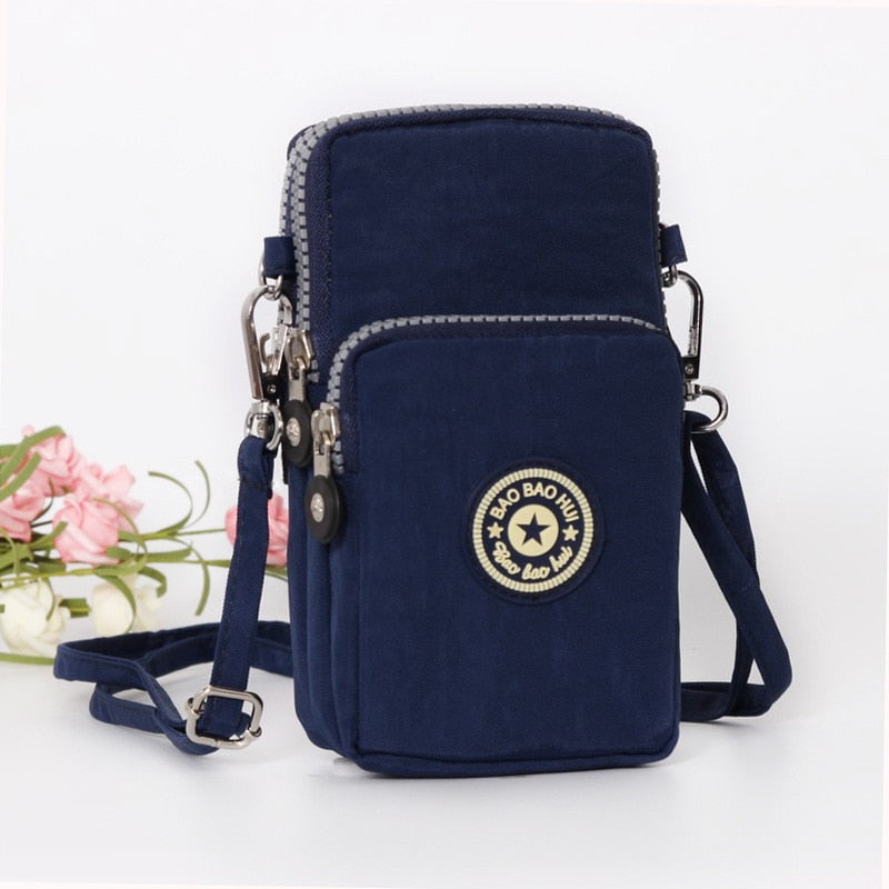 Cartera de hombro pequeño de nailon para mujer