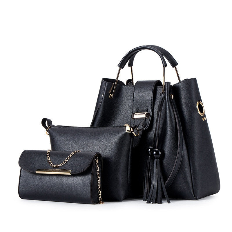 Conjunto de bolsos de piel para mujer