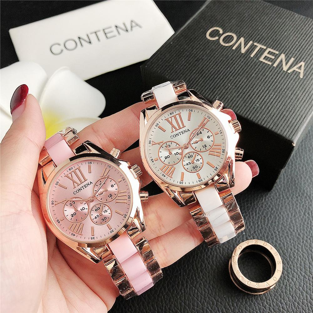 Reloj de cuarzo de oro rosa para mujer 1