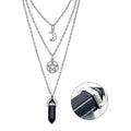 Collar Con Colgante De Piedras De Chakra De Estrella De Pentagrama