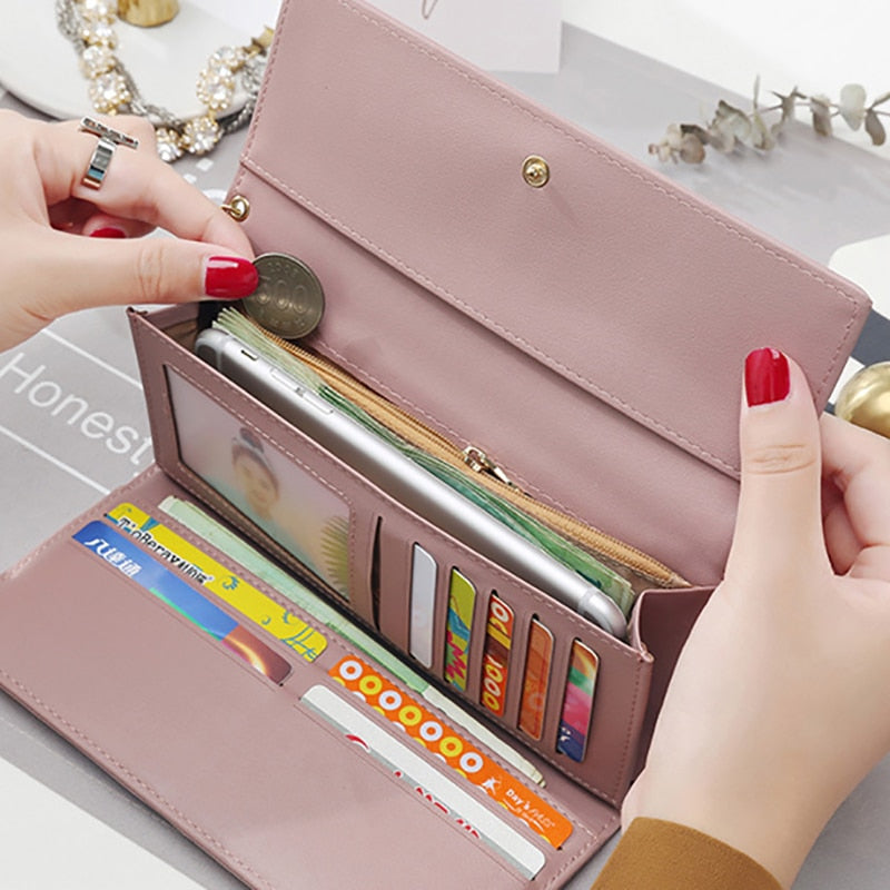 Cartera de mano de cuero sintético para mujer 5