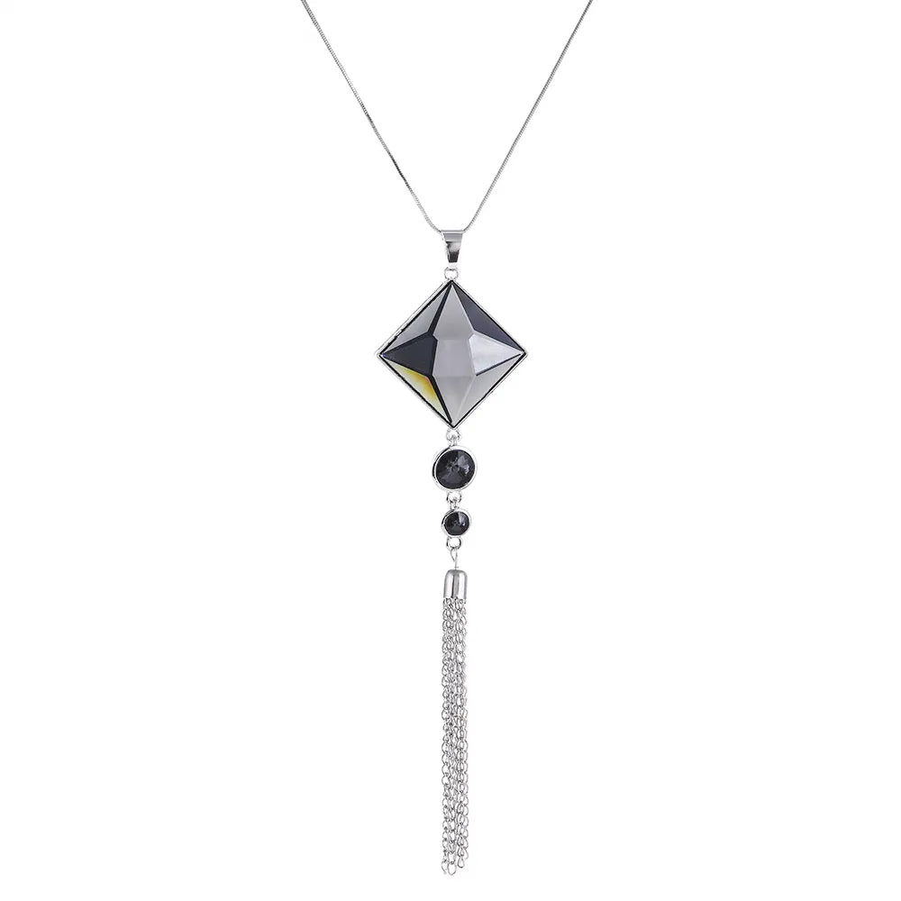 Colgante Cuadrado De Cristal De Diamantes De Imitación 4
