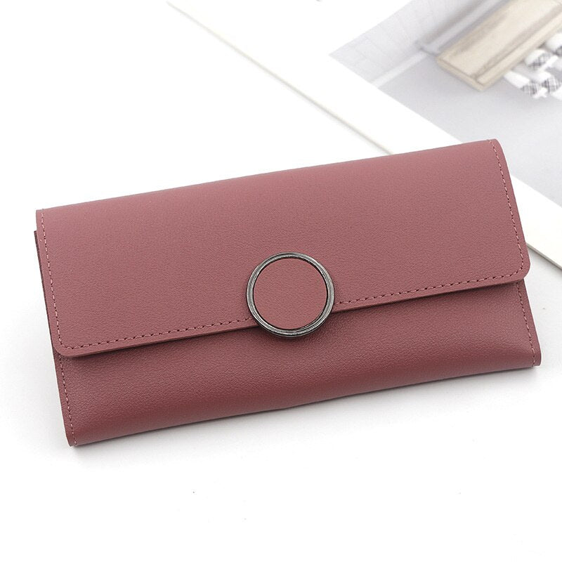 Carteras de lujo con hebilla redonda para mujer