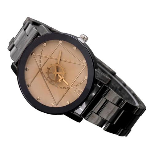 Reloj de pulsera con correa de aleación para hombre y Mujer