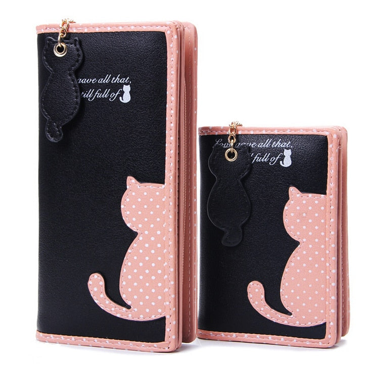 Cartera de cuero sintético con cremallera Para Mujer 2
