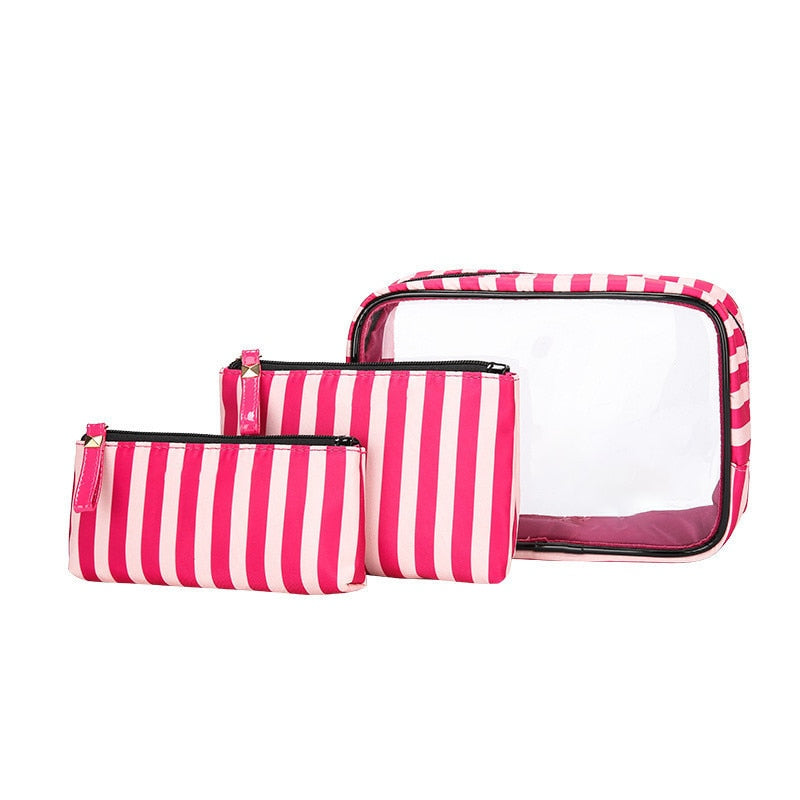 bolsa transparente impermeable de gran capacidad, organizador de cosméticos y belleza 5