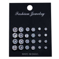 Juego De Pendientes De Boda Brillantes Joyería De Cristal