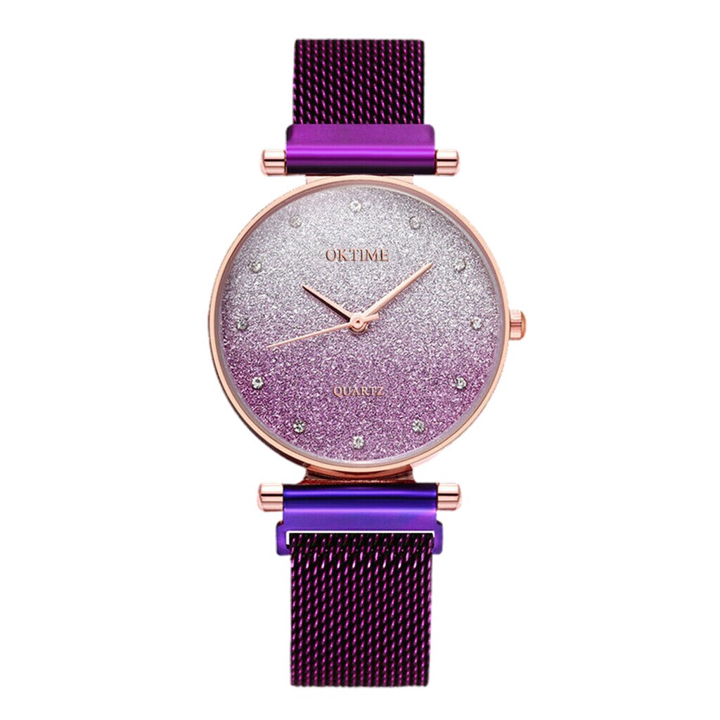 Reloj de pulsera de acero inoxidable para mujer