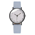 Reloj de pulsera informal para Mujer, relojes de cuarzo con correa de cuero blanco, elegantes y sencillos