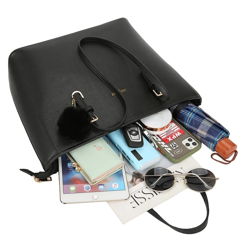 Bolso de mano informal de cuero para mujer, bolsa Vintage de lujo, bolso de hombro grande de diseñador a la moda, 2022 4