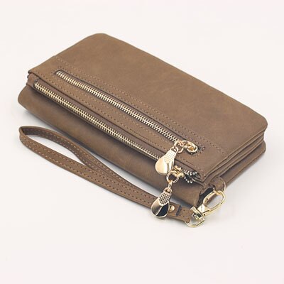 Cartera larga esmerilada Vintage para mujer