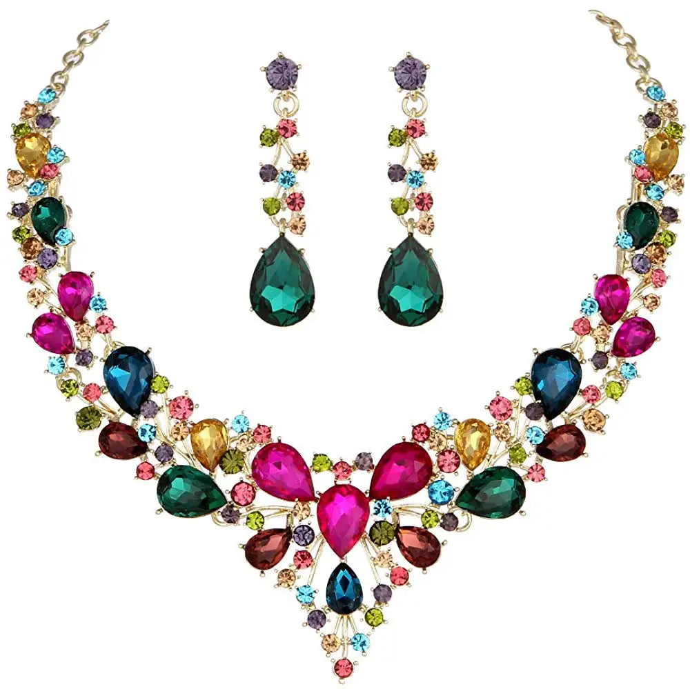 Conjunto de joyas delicadas de cristal austriaco 5