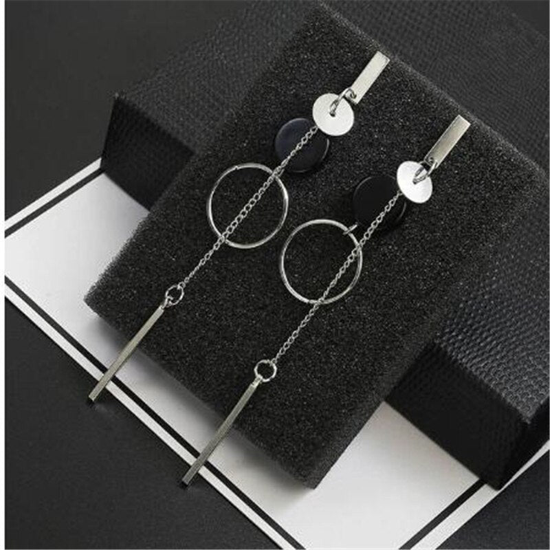 Pendientes De Gota Asimétricos De Estilo Largo