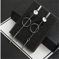 Pendientes De Gota Asimétricos De Estilo Largo