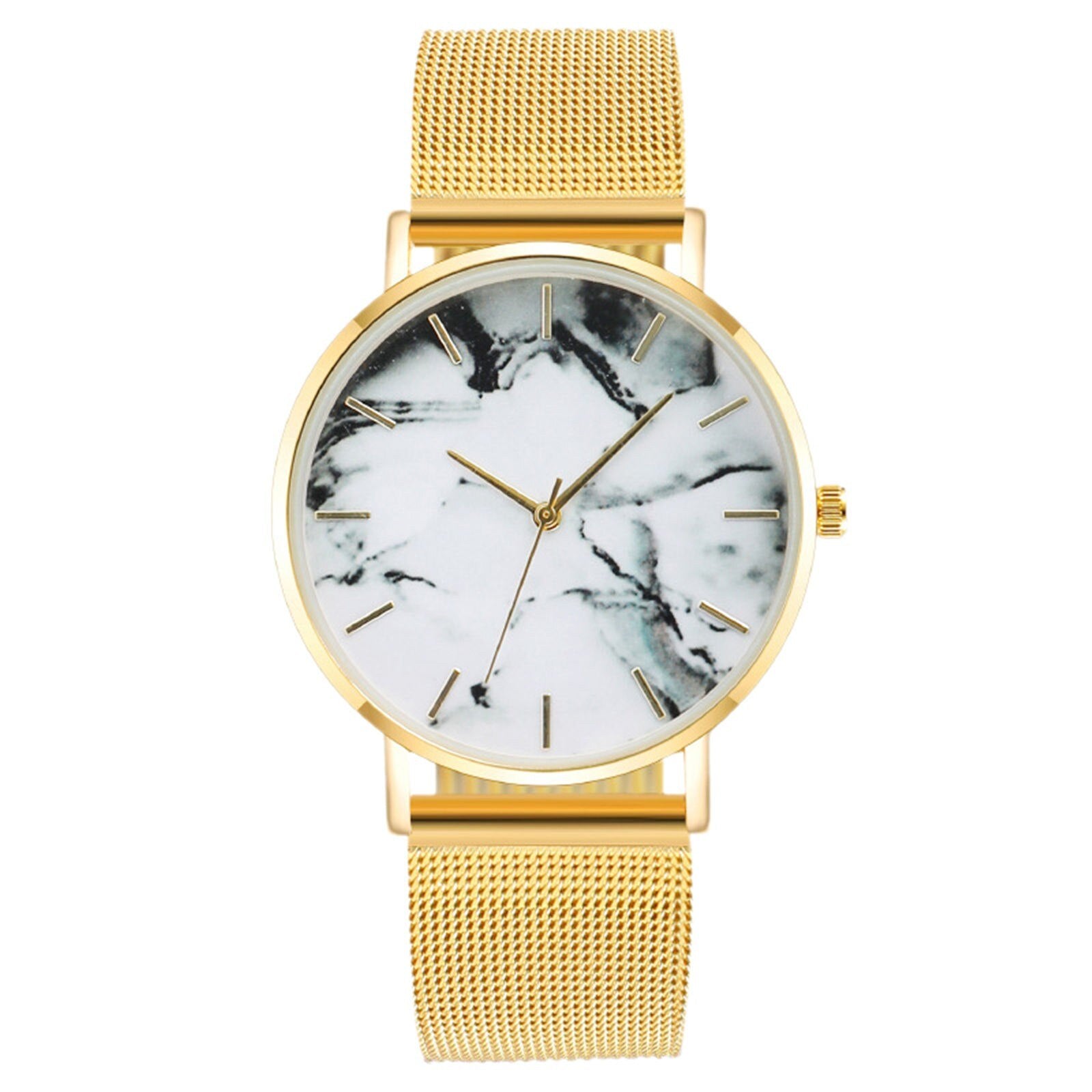 Reloj de cuarzo con calendario de diamantes para Mujer