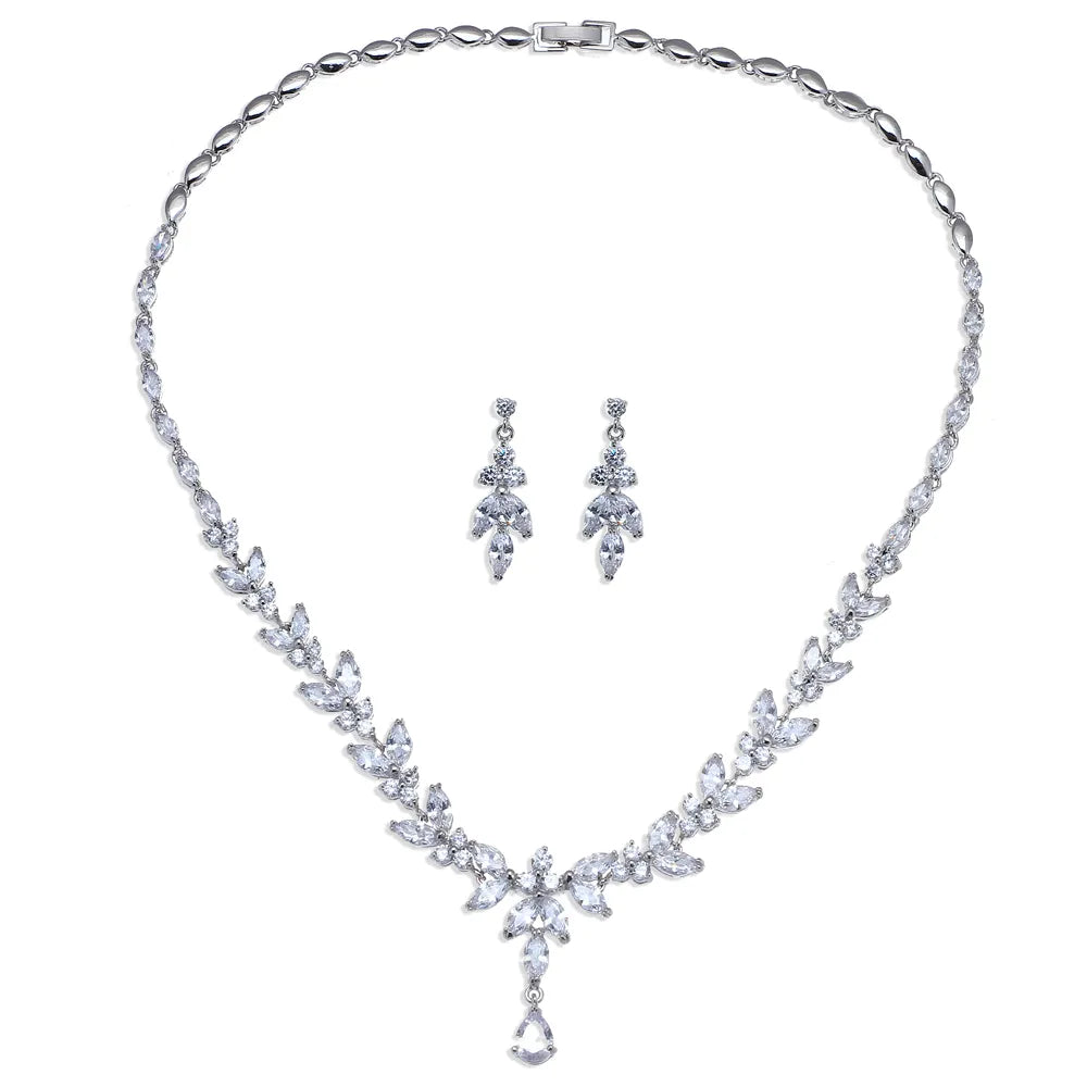 Exquisitos conjuntos collar de circonita cúbica 6