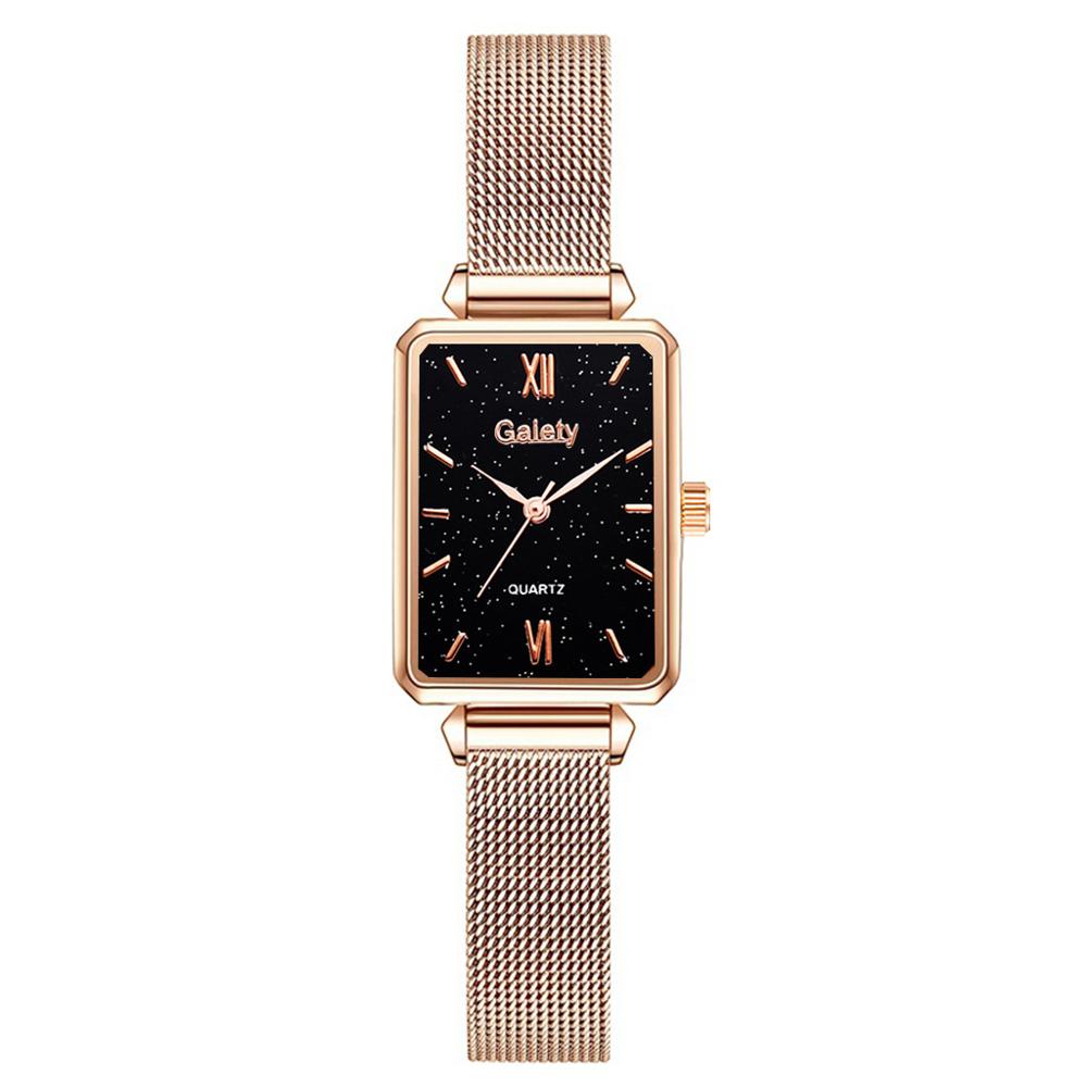 Reloj cuadrado de cuarzo para mujer, conjunto de pulsera, esfera verde